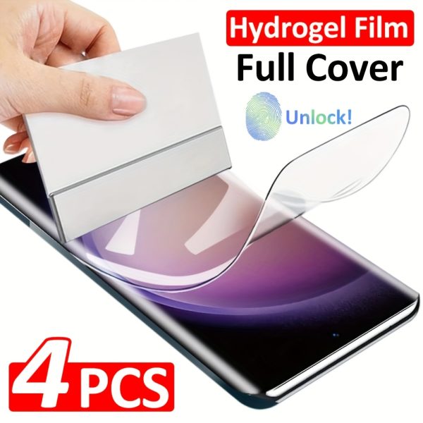Set 4 bucăți folie de protecție ecran hidrogel pentru for Samsung Galaxy S26 S25 S24 S23 S22 S21 S20 Ultra Plus A54 A53 A52 A51 S20 S21 S23 S24 FE, protecție ecran cu acoperire completă pentru for Samsung Galaxy S26 S25 Ultra S24 S21 S23 Ultra FE S26 Plus