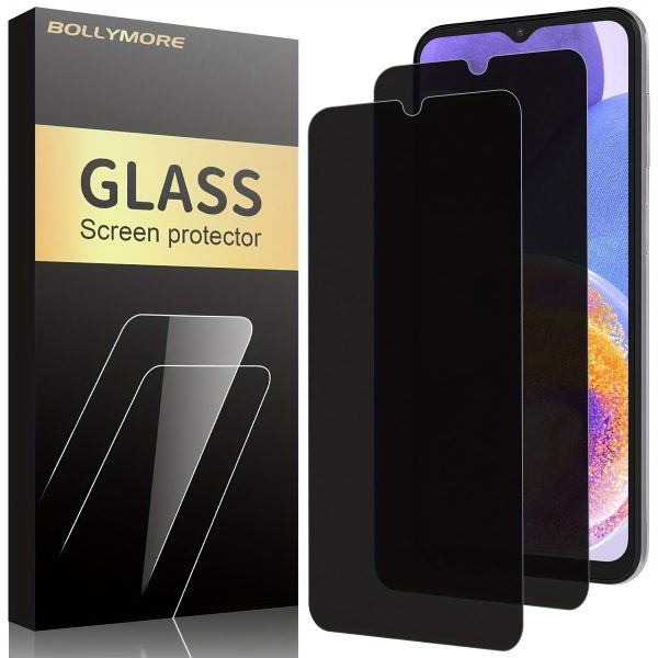 2 Bucăți Protecție de Ecran pentru Confidențialitate for Samsung Galaxy A16 / A26 / A36 / A56 / A35 / A55 / A34 / A15 / A16 / A03 / A51 / A31 / A32 / A22 / A05 / S24 FE / S25 FE / S20 FE, -Spion, Temperat, Fără Bule, Compatibil cu Huse, Film Ceramic, Film Moale, Design filtru de confidențialitate