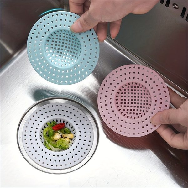 1/2/3/4/5/6/7/8/9/10/15 Set Filtru de Scurgere pentru Chiuvetă în Culori Aleatorii – Anti-Înfundare, Plasă Antipestrițe pentru Bucătărie/Baie, Ușor de Curățat și Durabil